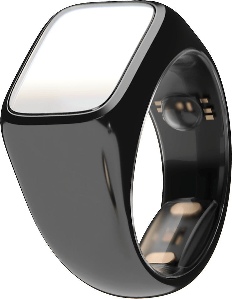black haelo smart ring