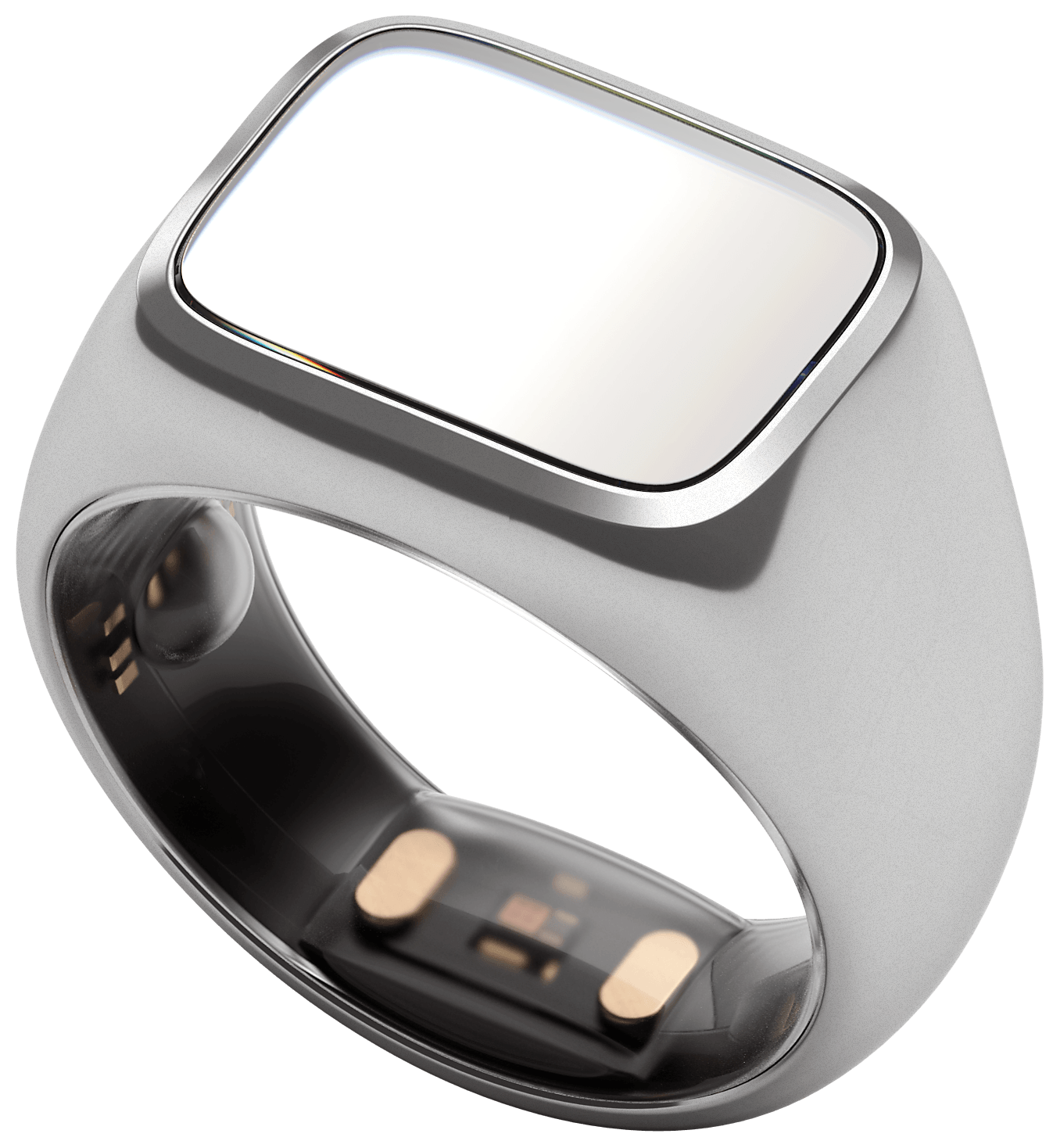 Haelo health monitoring device - a sleek black ring-shaped wearable with internal sensors visible
